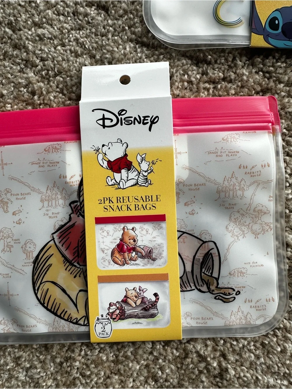 New Disney Set of Reusable Snack Bags